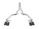 AWE Track Edition Cat-back Exhaust for the 2018+ Mustang GT - Quad Diamond Black Tips - out of package